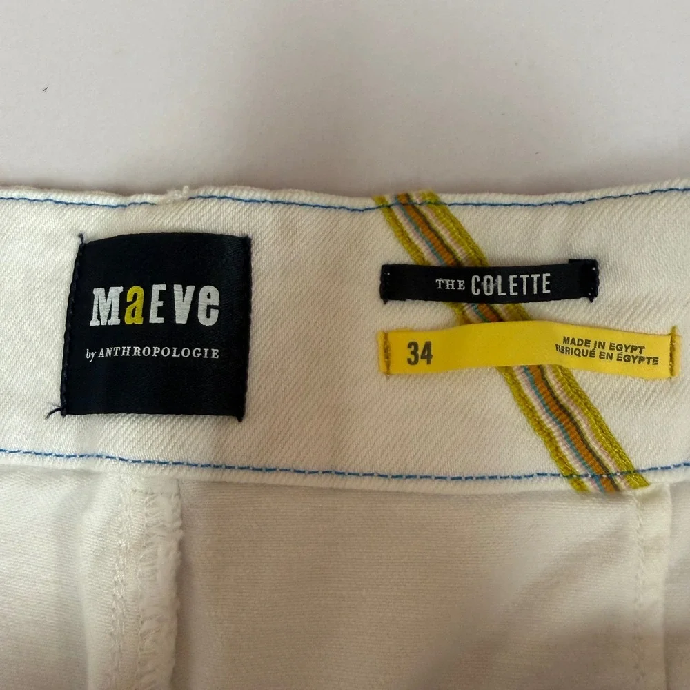 Maeve The Colette Shorts Women 34 White NWT High Rise Cotton